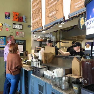 Inside counter to order