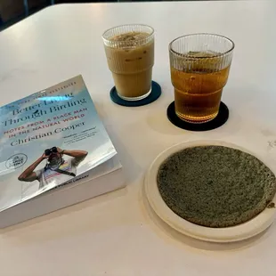 Iced Matcha latte Iced Navajo Sweet Tea Bluecorn Cookie