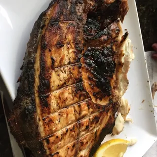grilled fish on a plate