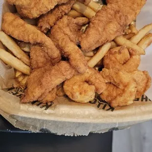 Shack pack catfish and shrimp