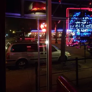 Late night neon wonderland. And this is looking out onto High Street!