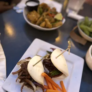 Fried Calamari and buns