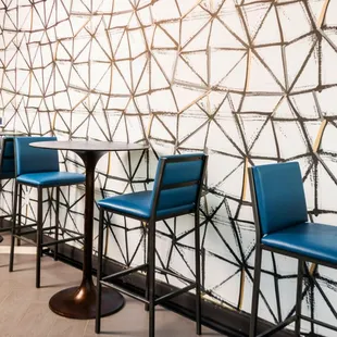 Enjoy a nice conversation at our bar-height tables.