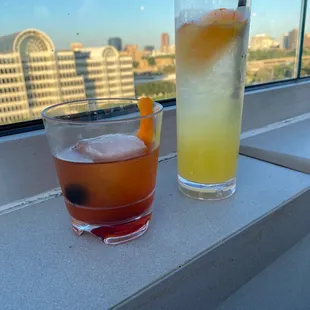 Lone Star Old fashioned and Passion Fruit Rickey