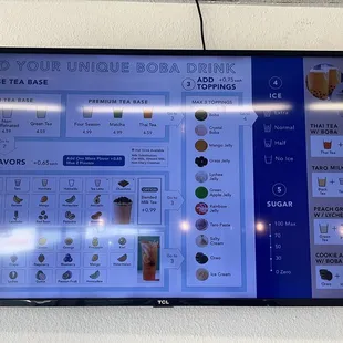 You can build your own Boba drink!