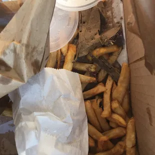 Cleaned up and couldn&apos;t eat most of it because it all fell out the bottom into the dirt
