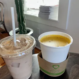 Chai Tea and Golden Milk latte