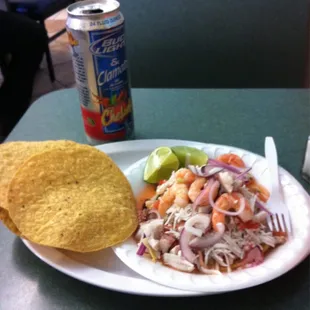 a plate of food and a drink