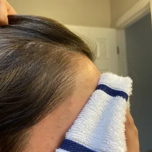 I had beautiful blonde hair before she ruined it. She try to put her ring light on my hair and tell me that my hair was blonde.