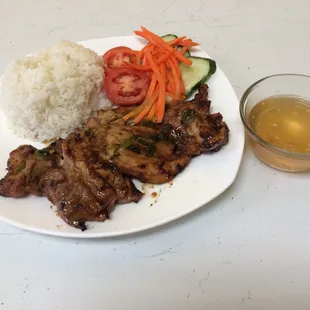 Rice with grilled chicken