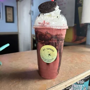 Oreo red velvet frap