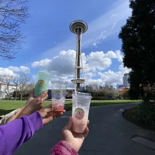 Here was a Perfect day for a Light Rail ride up to the Space Needle! Sky Espresso stop first before the trip is a must.