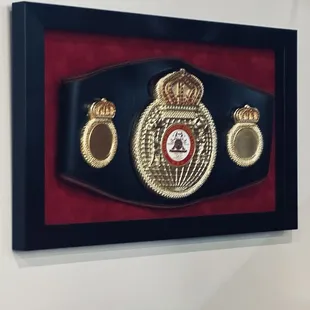 A replica of a Mike Tyson championship belt