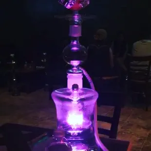 Ordered a glass hookah- Orange head, paan ras, and grape. Not a big fan of very strong hookah so this one was good.