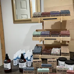 Soaps, scrubs and sanitizer