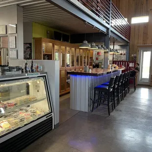 They have a deli and a small bar.