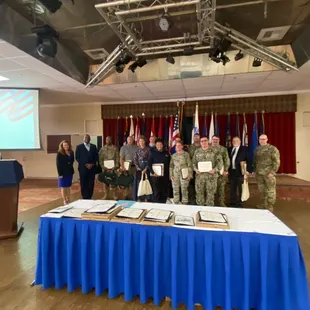 Our Bring a Vet to Lunch awardees.