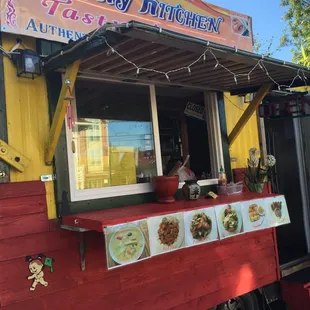 This cute cart! And there is even seating!