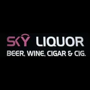 a black background with the sky liquor logo