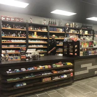 a view of a liquor store