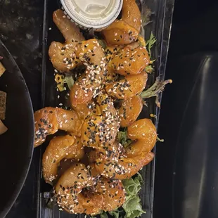 Bang bang shrimp (I wish the shrimp was more bite sized but the flavor was good-- pretty spicy)