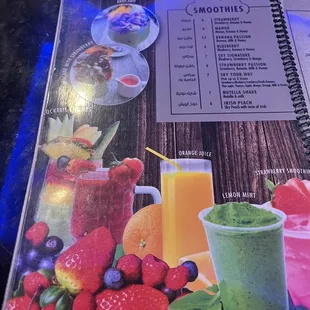 Smoothie Menu