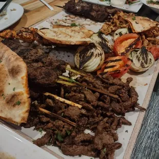Platter for 6 meat platter AFTER everyone took their first plate