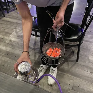 Replacing the coals