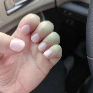 Fresh powder dip manicure done today by Lan!