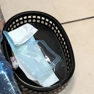 My brand new pedicure pack opened up right in front of me.