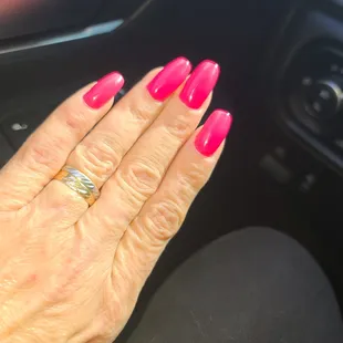 I always live a bold bright color on my nails. And luckily they got there new summer colors in I'm so excited