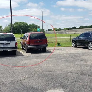 Abandoned cars with flat tires.