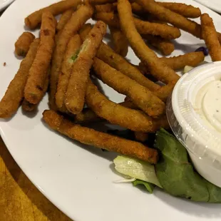 Fried green string beans
