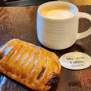 Pastry, 16oz mocha, and free sticker (9/21/23)
