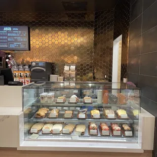 a display of baked goods