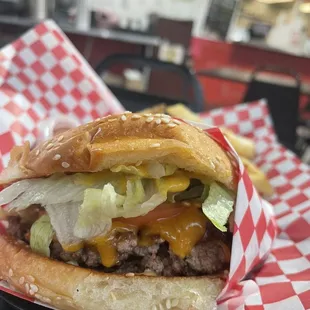 hello DBL Burger W/Cheese