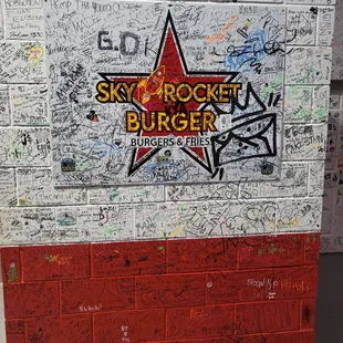 Inside of the burger joint