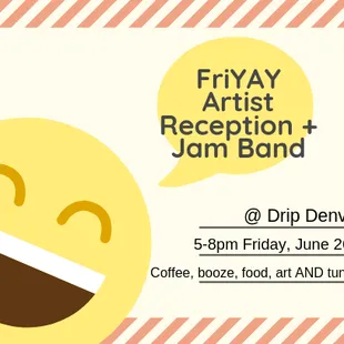 We host regular arts and music receptions! Follow our Facebook for details.