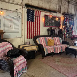 Cozy seating area that invites you to sit. Be. No pressure. No rush.