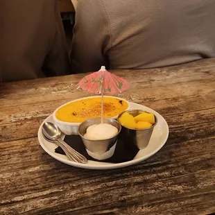 Mango creme brulee Looked delicious but wasn't mine