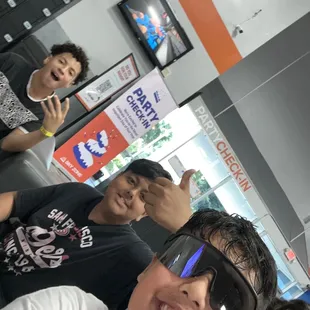 Chilling at Skyzone with the homies.