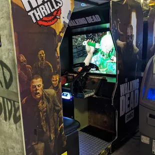 Violent arcade game inside Rockin Jump Dublin. Completely inappropriate for children.