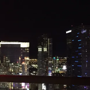 a view of a city at night