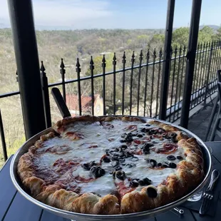 a view of the mountains