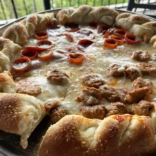 Pizza - 1/2 pepperoni and 1/2 sausage