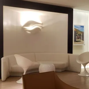 Lobby next to entrance to the outside