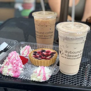 Powder Chai Latte Nutella Cold Brew Berry tart