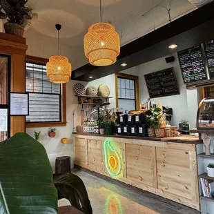 the interior of the restaurant