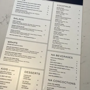 Menu| Residence Inn Wiregrass |Skybox Rooftop Bar | Wesley Chapel FL | May 19, 2022