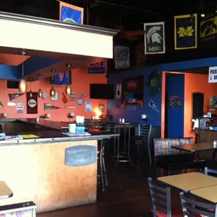 Enjoy watching your favorite sports team in our large dining room with your family and friends on one of our flat screen tv's.